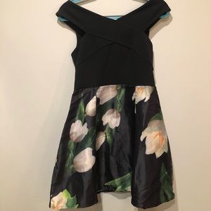 Ax Floral Off-Shoulder Dress